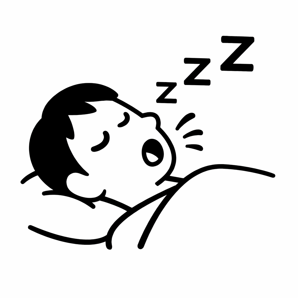 いびきをかいている様子