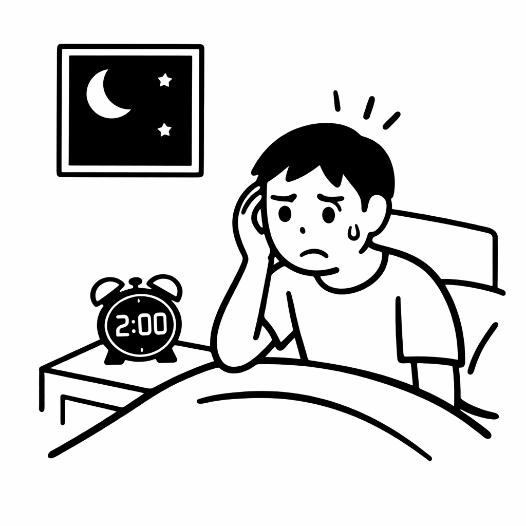 夜中に目が覚める様子